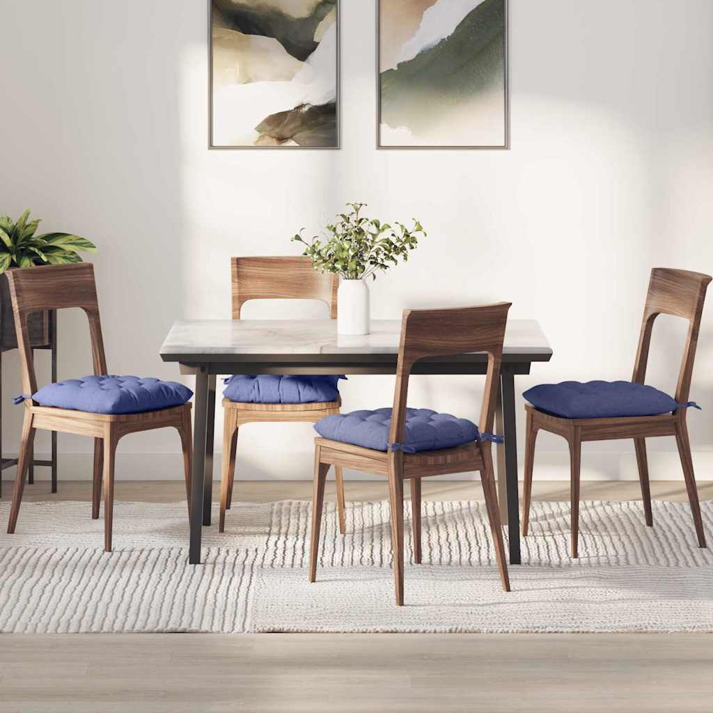 vidaXL Perne de Șezut 2 pcs Albastru Jeans 40 x 40 x 6 cm țesătură