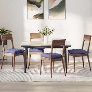 Polštáře na sedadla 4 pcs Modrá džínovina 40 x 40 x 6 cm textil - obrázek 1