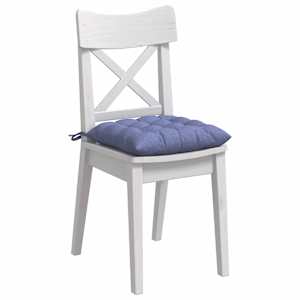 Polštáře na sedadla 4 pcs Modrá džínovina 40 x 40 x 6 cm textil - obrázek 3
