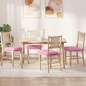 Polštáře na sedadla 4 pcs Růžová 40 x 40 x 6 cm textil - obrázek 1