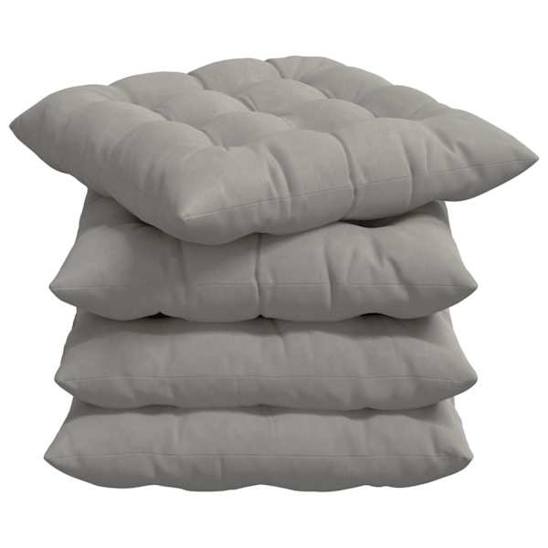 vidaXL Istumispatjad 4 tk Mikrofiiber Helehall 40 x 40 x 6 cm