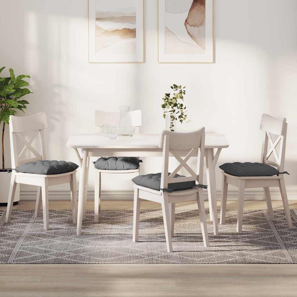  Decorațiuni casă și accesorii  - Perne de Șezut 4 pcs Gri închis 40 x 40 x 6 cm Microfibră