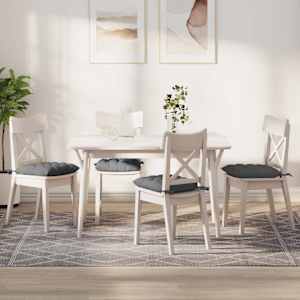 Sedežne blazine 4 pcs Temno siva 40 x 40 x 6 cm Mikrofibra