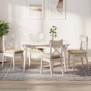 Polštáře na sedadla 4 pcs Krémová 40 x 40 x 6 cm Mikrovlákno - obrázek 1