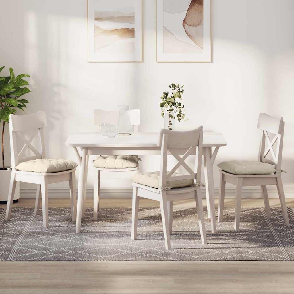 vidaXL Perne de Șezut 4 pcs Crem 40 x 40 x 6 cm Țesătură din corduroy