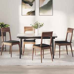 Polštáře na sedadla 4 pcs Černá 40 x 40 x 3 cm textil - obrázek 1