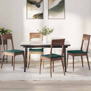 Polštáře na sedadla 4 pcs Tmavě zelená 40 x 40 x 3 cm textil - obrázek 1