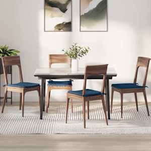 Polštáře na sedadla 4 pcs Modrá 40 x 40 x 3 cm textil - obrázek 1