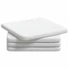 vidaXL Istumispatjad 4 pcs Valge 40 x 40 x 3 cm kangas