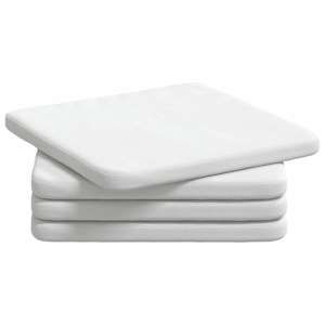 vidaXL Istumispatjad 4 pcs Valge 40 x 40 x 3 cm kangas