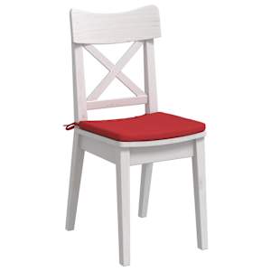 Polštáře na sedadla 4 pcs Červená 40 x 40 x 3 cm textil - obrázek 3