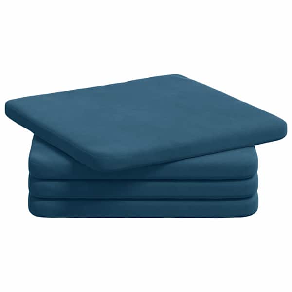 vidaXL Istumispatjad 4 tk Samet Sinine 40 x 40 x 3 cm