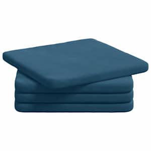 Polštáře na sedadla 4 pcs Modrá 40 x 40 x 3 cm samet - obrázek 2