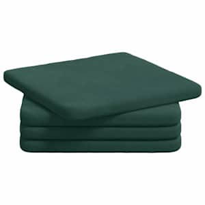 Polštáře na sedadla 4 pcs Tmavě zelená 40 x 40 x 3 cm samet - obrázek 2