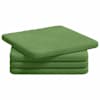 vidaXL Istumispatjad 4 tk Samet Hele roheline 40 x 40 x 3 cm