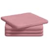 vidaXL Istumispatjad 4 tk Samet Roosa 40 x 40 x 3 cm