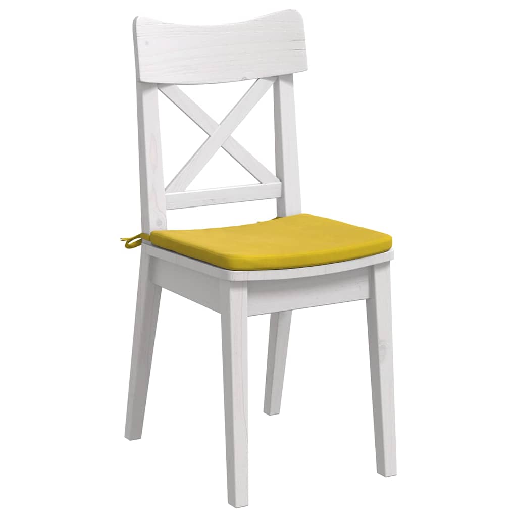 Μαξιλάρια καθισμάτων 4 pcs Κίτρινο 40 x 40 x 3 cm Βελούδο - Image 3