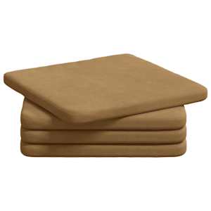 vidaXL Istumispatjad 4 tk Samet Pruun 40 x 40 x 3 cm