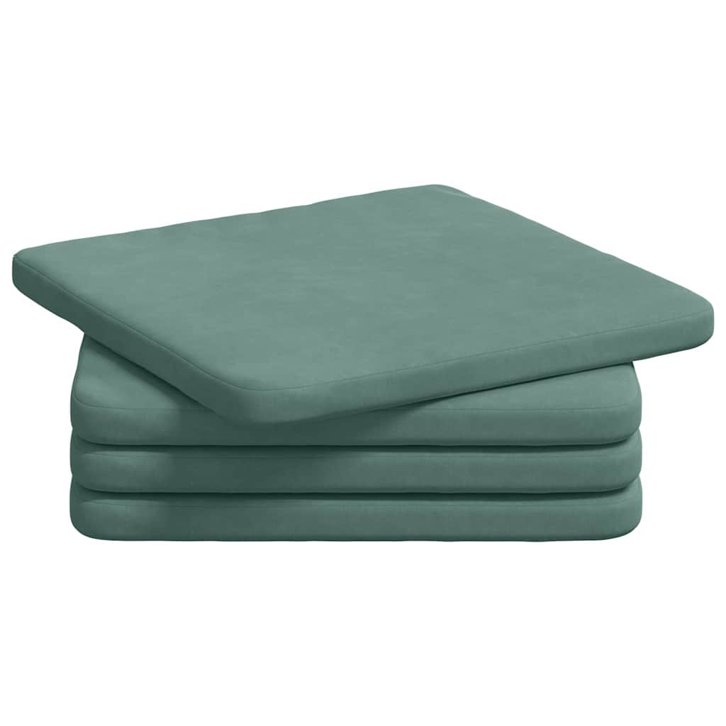 Zitkussens 4 pcs Zeegroen 40 x 40 x 3 cm Fluweel image 2