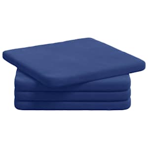 vidaXL Istumispatjad 4 tk Samet Politsei sinine 40 x 40 x 3 cm