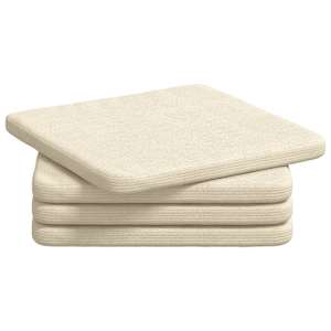 vidaXL Istumispatjad 4 tk Korter kangas Kreemjas 40 x 40 x 3 cm