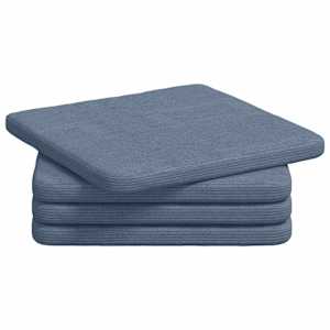 vidaXL Istumispatjad 4 tk Korter kangas Sinine 40 x 40 x 3 cm
