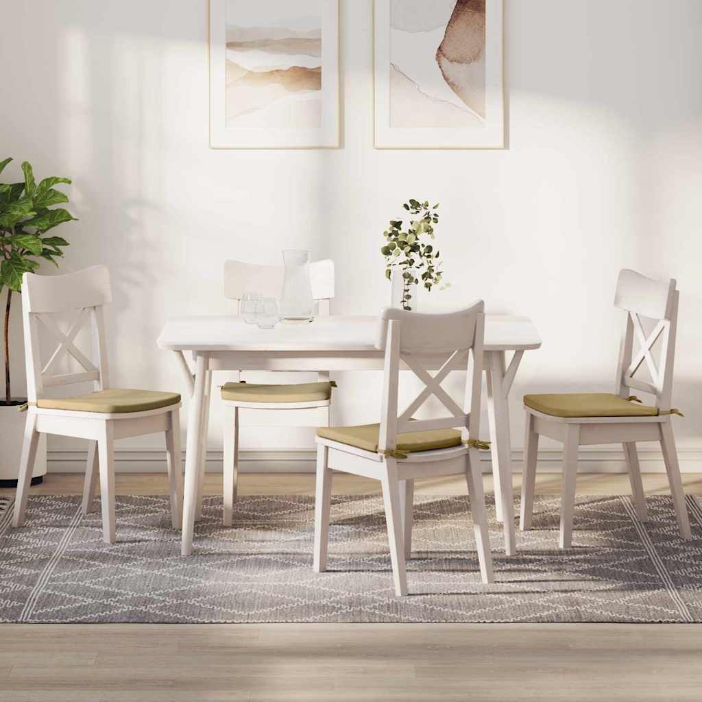 Casă & grădină - Perne de Șezut 4 pcs Gri Verde 40 x 40 x 3 cm