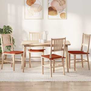 Sedežne blazine 4 pcs Rdeče oranžna 40 x 40 x 3 cm