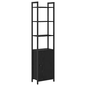 vidaXL Raamaturiiul 6 tasandit 40 x 24 x 161 cm Tehispuit Must tamm