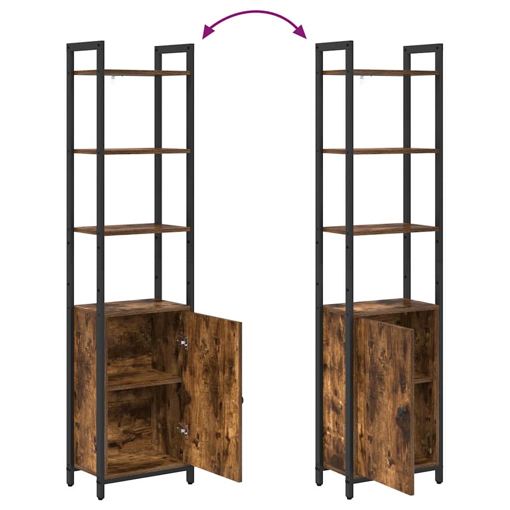 Knjigovni omar Dimljeni oreh 40 x 24 x 161 cm Konstruiran les - slika 11