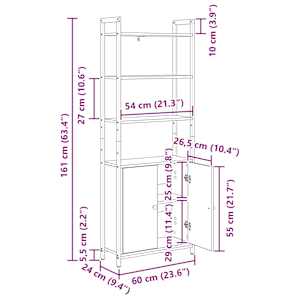 Knihovna Šedá Sonoma 60 x 24 x 161 cm kompozitní dřevo - obrázek 13