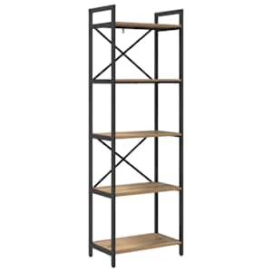 vidaXL Raamatukapp 5 tasandit 56 x 34 x 171 cm Tehispuit K&auml;sit&ouml;&ouml;puu
