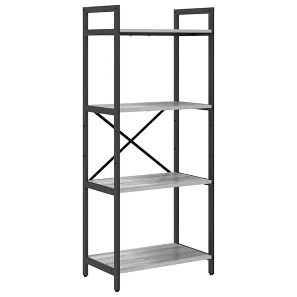 vidaXL Raamatukapp 4 tasandit 56 x 34 x 133,5 cm Tehispuit Hall Sonoma