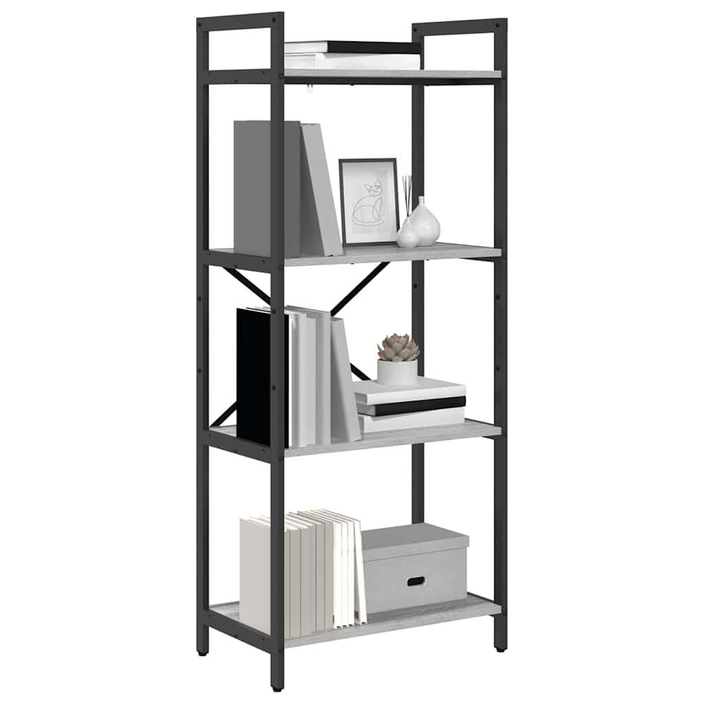 vidaXL Boekenkast Grijs Sonoma 56 x 34 x 133,5 cm Bewerkt hout