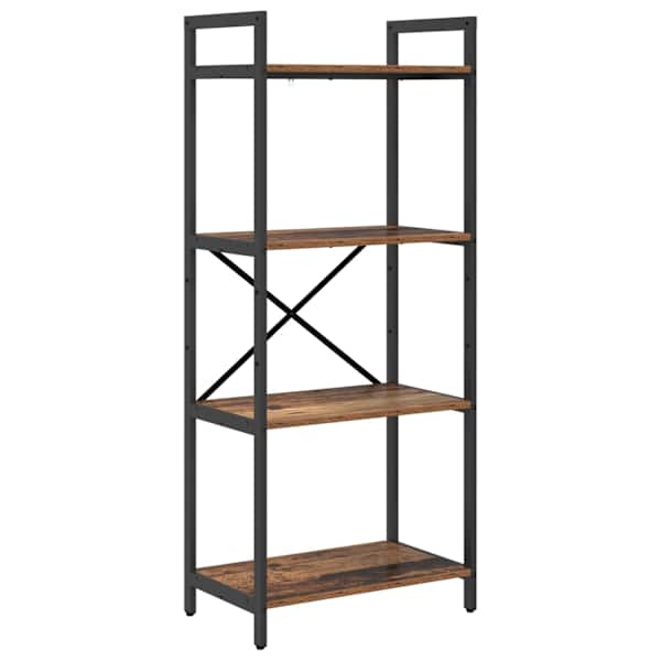 vidaXL Raamatukapp 4 tasandit 56 x 34 x 133,5 cm Tehispuit Vana puit