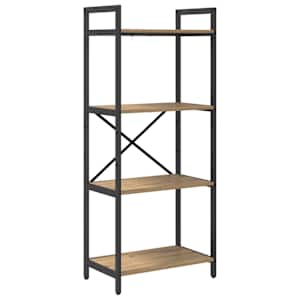 vidaXL Raamatukapp 4 tasandit 56 x 34 x 133,5 cm Tehispuit K&auml;sit&ouml;&ouml;puu