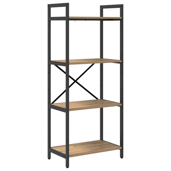 vidaXL Raamatukapp 4 tasandit 56 x 34 x 133,5 cm Tehispuit K&auml;sit&ouml;&ouml;puu