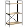 vidaXL Raamatukapp 3 tasandit 56 x 34 x 96 cm Tehispuit Sonoma tamm