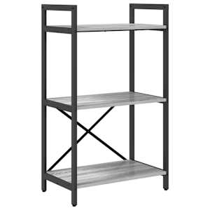vidaXL Raamatukapp 3 tasandit 56 x 34 x 96 cm Tehispuit Hall Sonoma