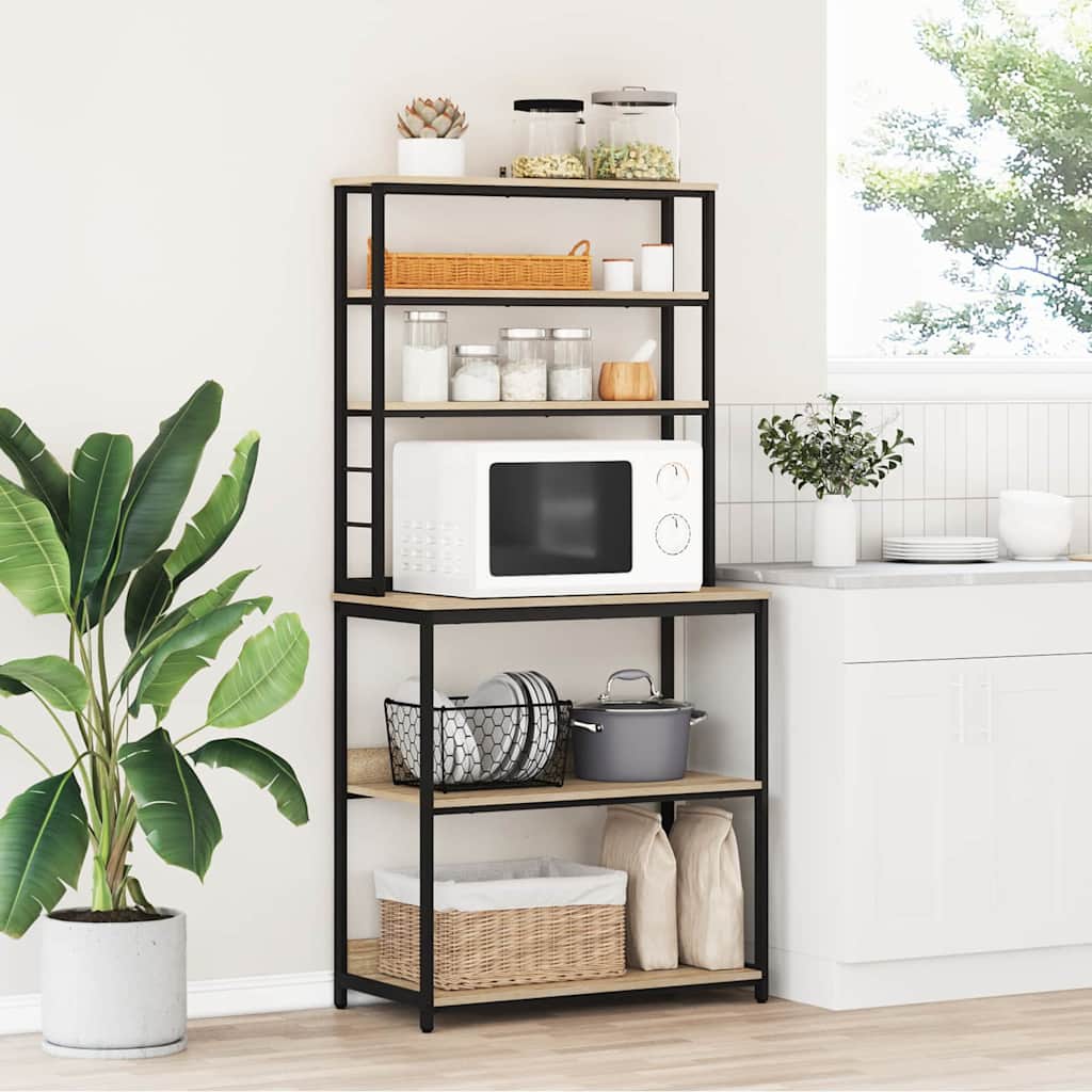 vidaXL Raft de bucătărie Stejar Sonoma 80 x 40 x 168 cm Lemn compozit