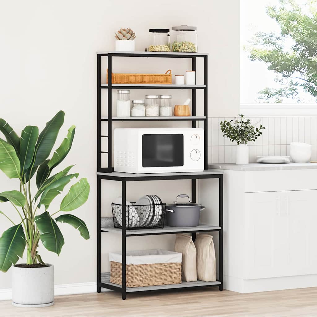 vidaXL Raft de bucătărie Gri Sonoma 80 x 40 x 168 cm Lemn compozit