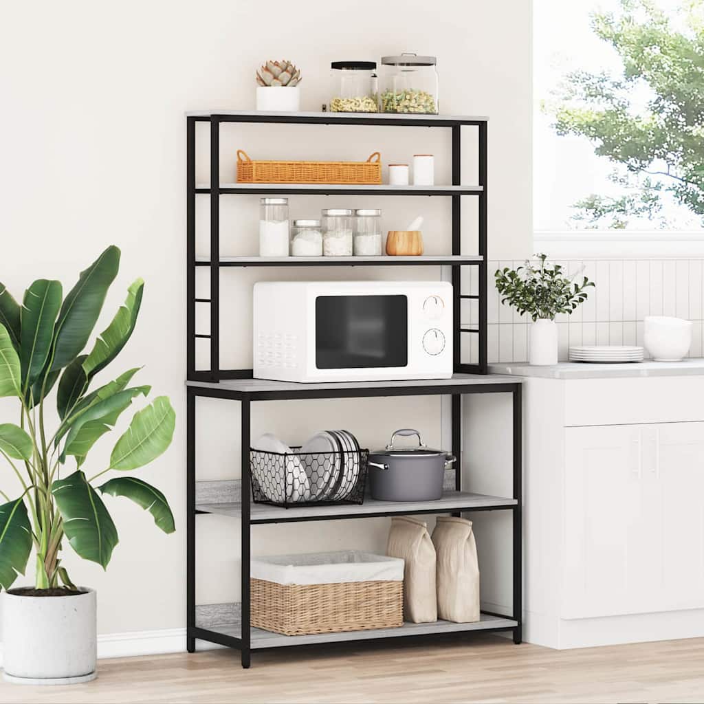 vidaXL Raft de bucătărie Gri Sonoma 100 x 40 x 168 cm Lemn compozit