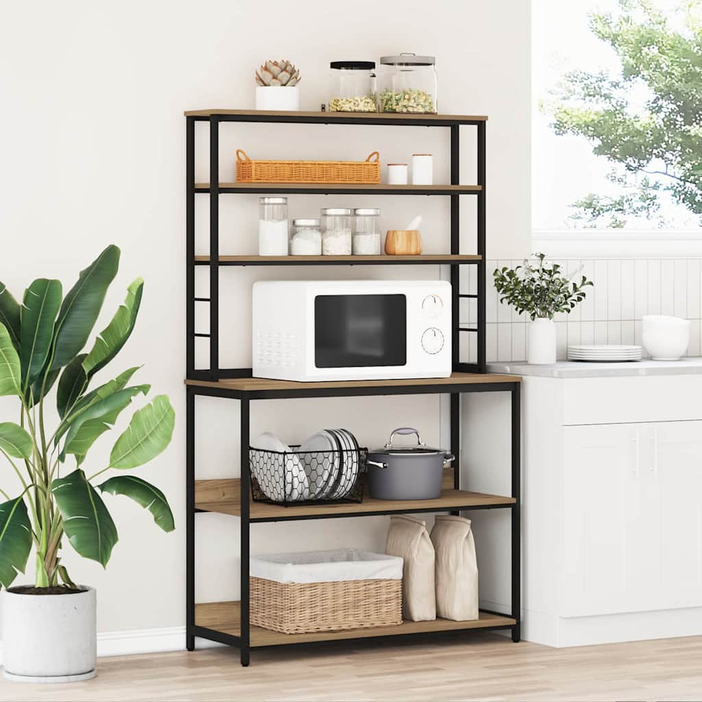 vidaXL Raft de bucătărie Stejar Artizanal 100 x 40 x 168 cm