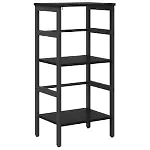 vidaXL Raamatukapp 2 tasandit 40 x 29,5 x 81 cm Tehispuit Must tamm