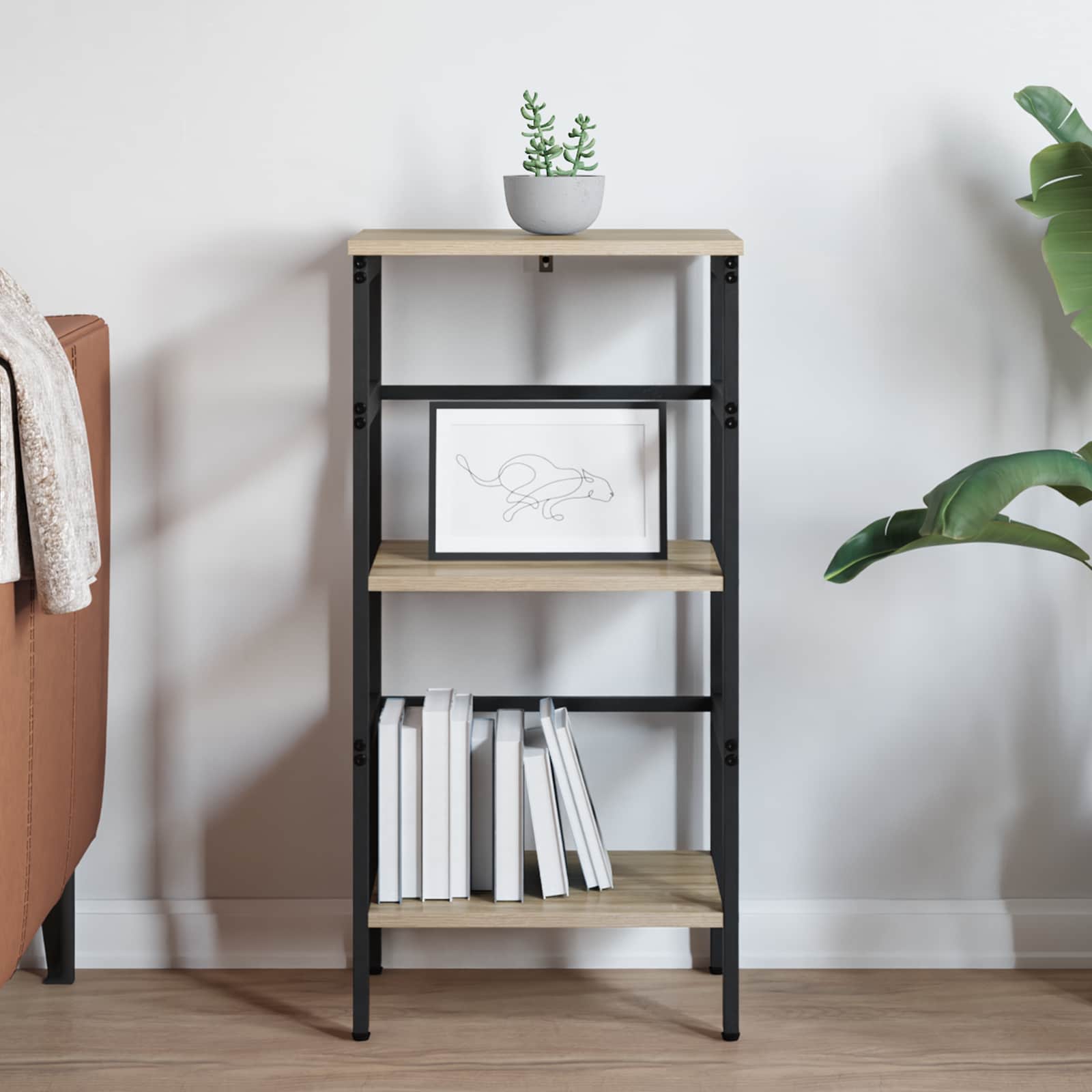 Raamatukapp Sonoma tamm 40 x 29,5 x 81 cm Tehispuit 5 Kõik vajalik sinu aeda ja koju! Raamatukapp Sonoma tamm 40 x 29,5 x 81 cm Tehispuit - Image 5