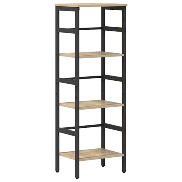 vidaXL Raamatukapp 3 tasandit 40 x 29,5 x 115 cm Tehispuit Sonoma tamm