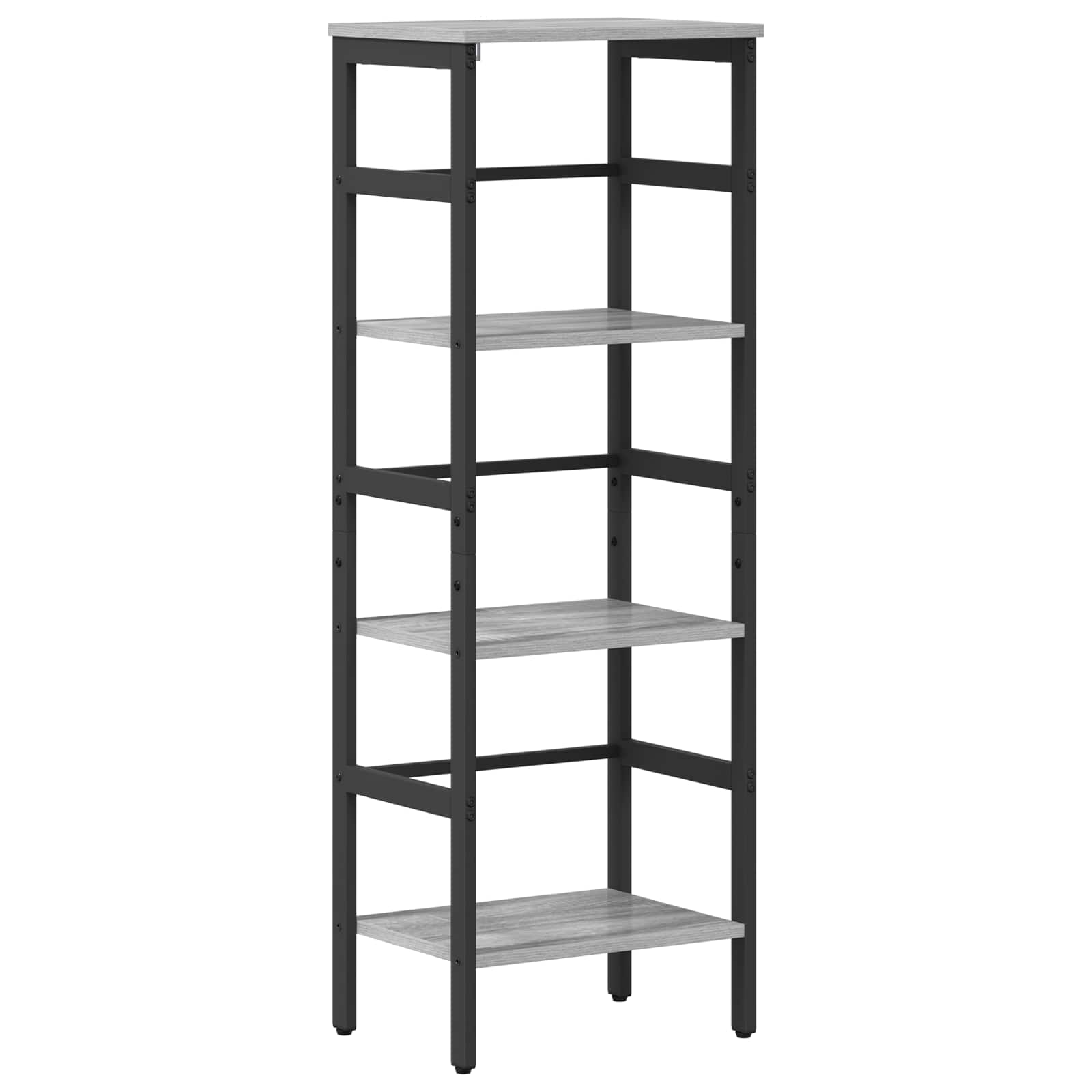 vidaXL Regál na knihy Sivý Sonoma 40 x 29,5 x 115 cm Kompozitné drevo
