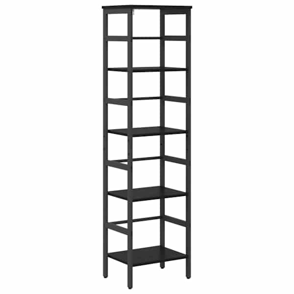 vidaXL Raamatukapp 4 tasandit 40 x 29,5 x 149 cm Tehispuit Must tamm