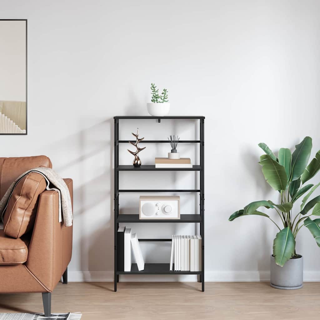 Raamatukapp Must tamm 60 x 29,5 x 115 cm Tehispuit - Image 4