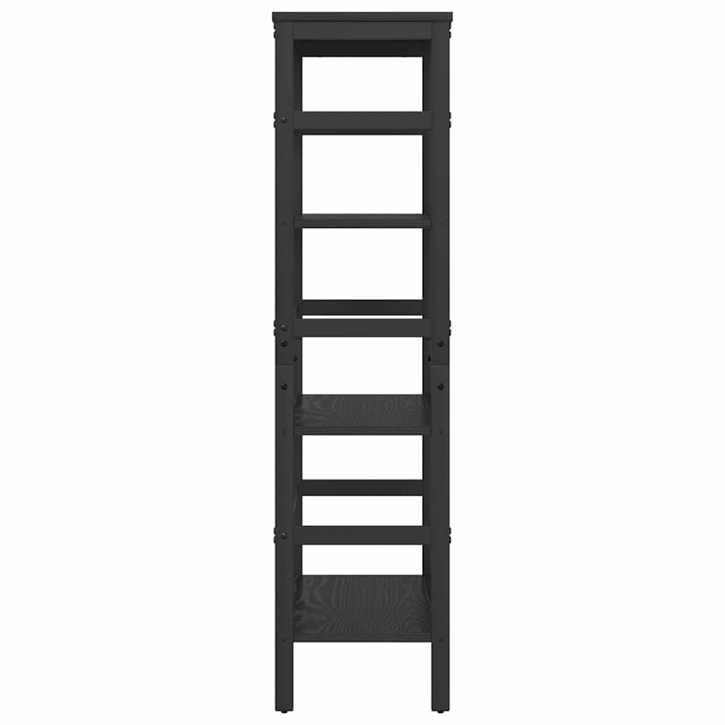 Raamatukapp Must tamm 60 x 29,5 x 115 cm Tehispuit - Image 6